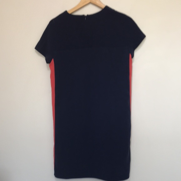 Banana Republic Blue orange ColorBlock Shift Dress size 8 - Picture 6 of 11